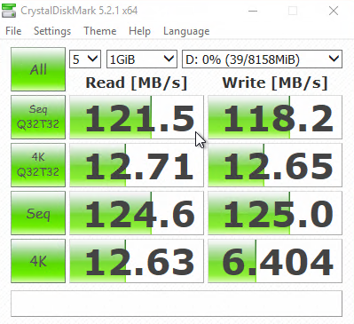 Тестирование AWS при помощи CrystalDiskMark standard SSD