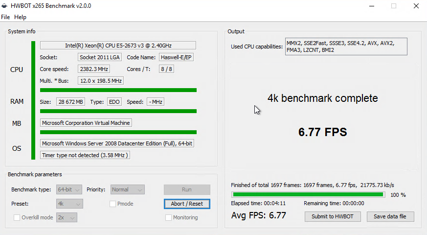 Azure x256 4K testing