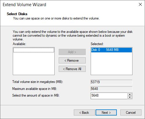 Disk expansion