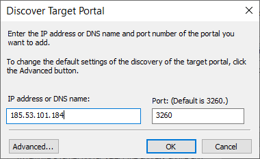 Подключение iSCSI