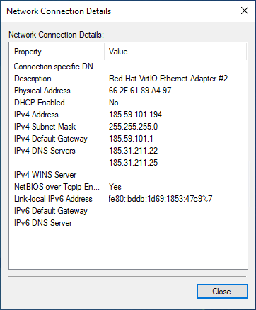 Network connection diagnostics