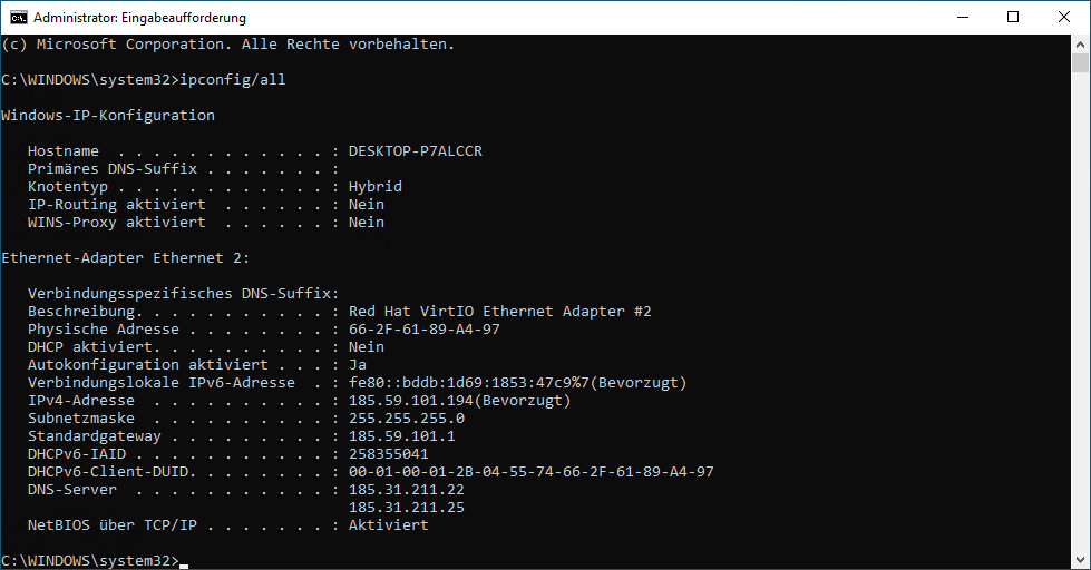 Network connection diagnostics