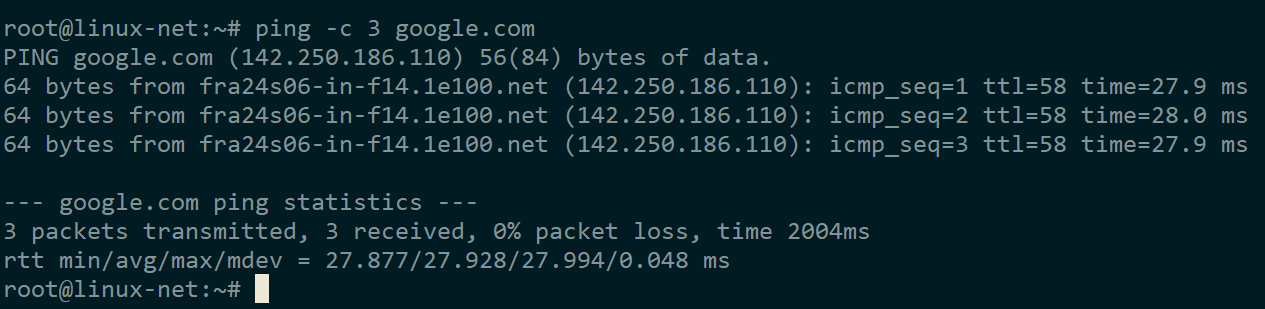 Network connection diagnostics