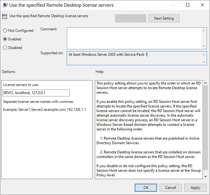 Setting up a terminal server