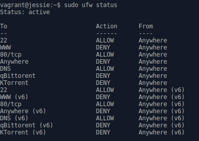 Настройки firewall в Ubuntu