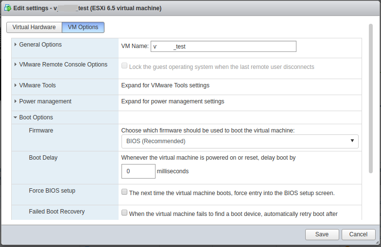 BIOS Settings WEB interface